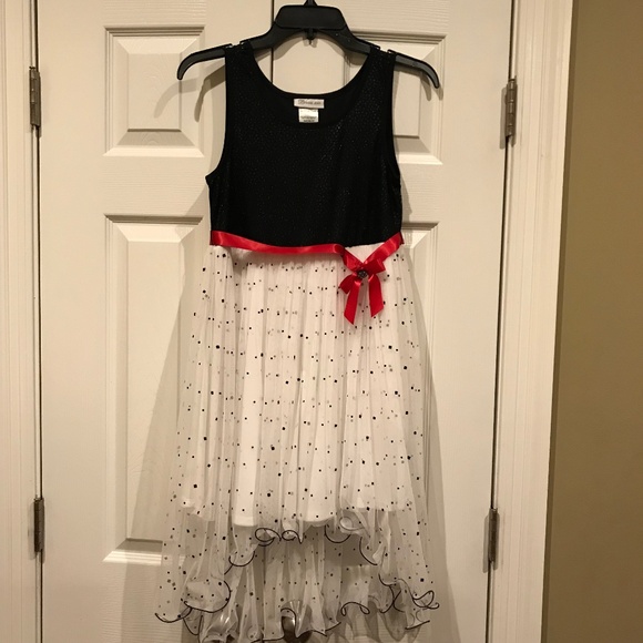 BONNIE JEAN BLACK AND WHITE DRESS, SZ 14, NWOT - Picture 1 of 8